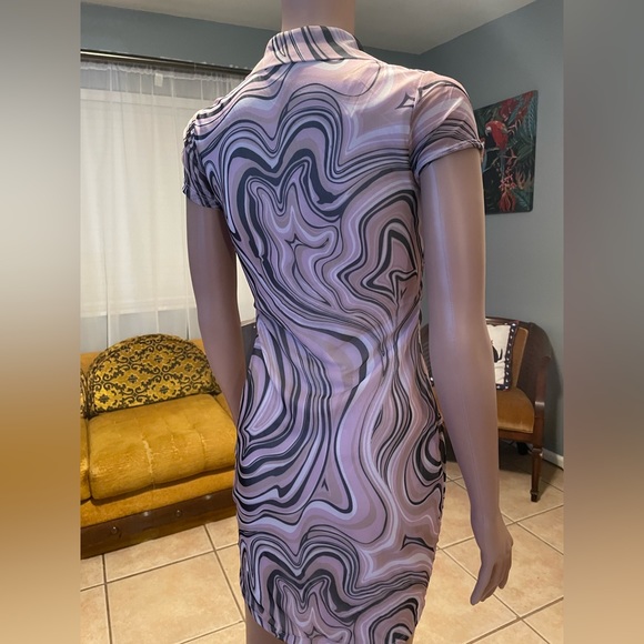 Y2k style New swirl zig zag dress - Picture 4 of 6